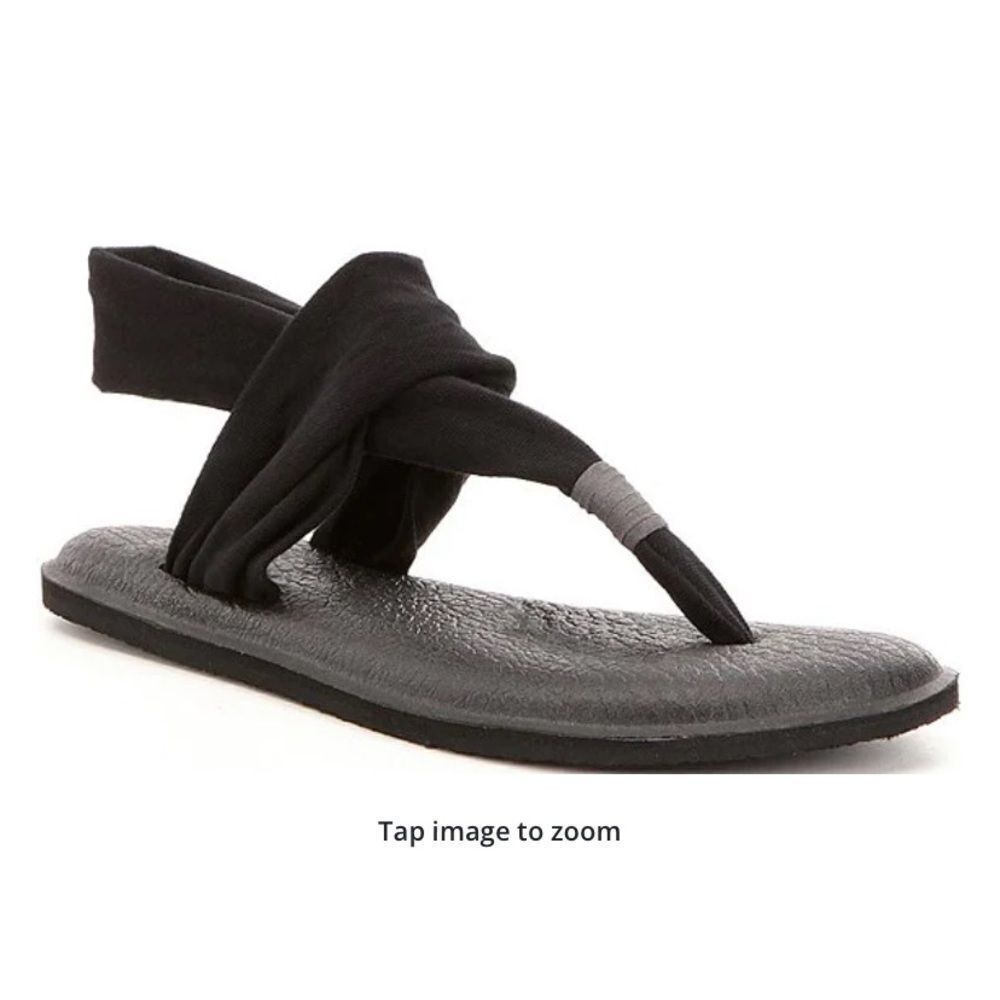 SANUK Black Yoga Mat Sandals